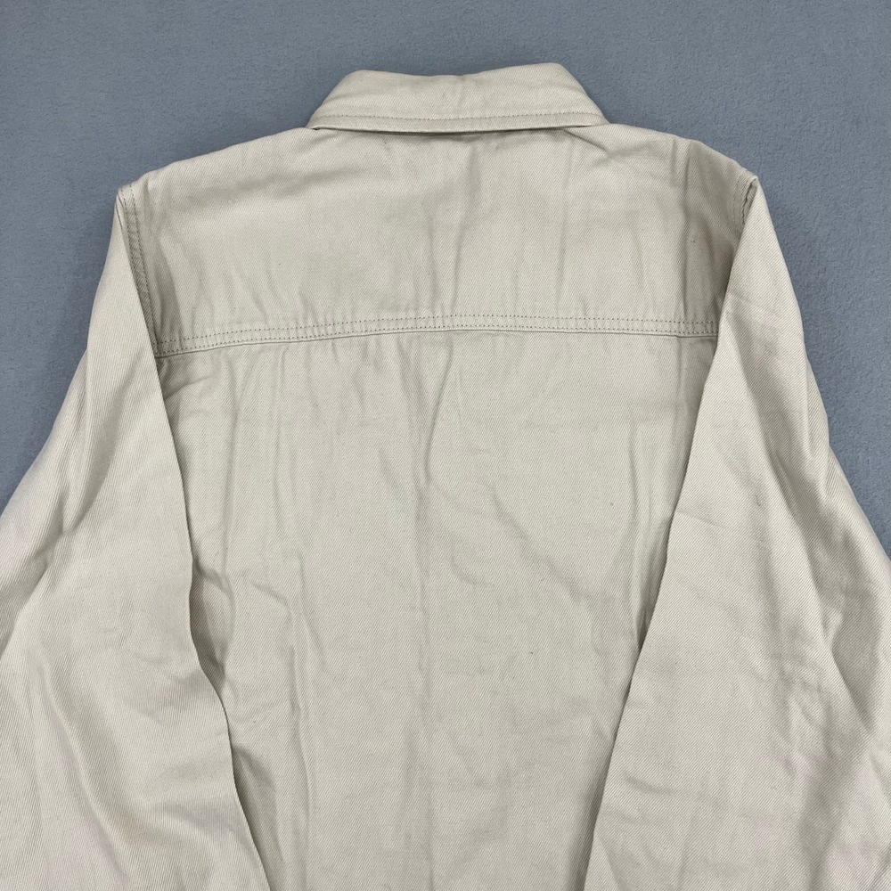 Lucky Brand Mens Oatmeal Beige Cotton Button Down Shirt Jacket Small New NWT - Picture 12 of 14